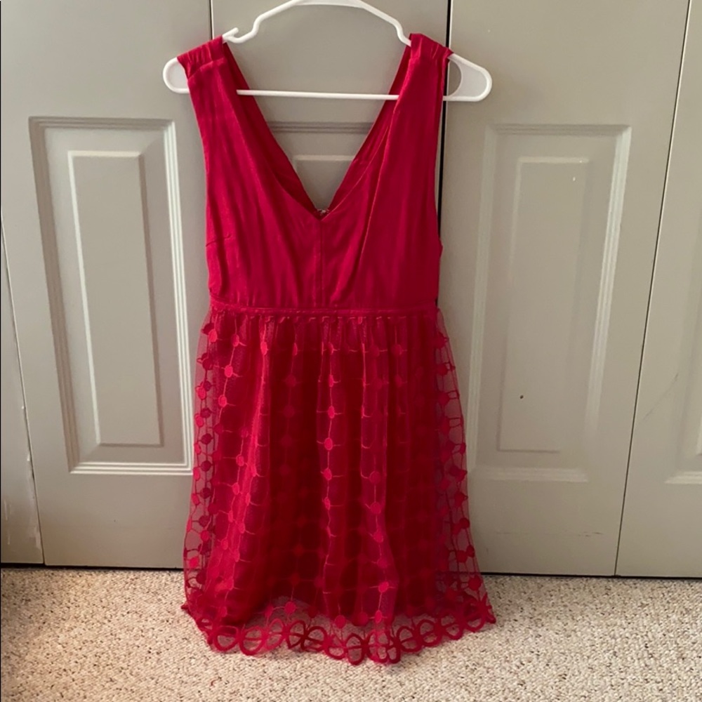 Magenta cocktail dress